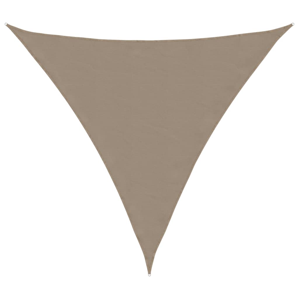Toldo vidaXL triangular 5x5x5 m tela oxford color topo