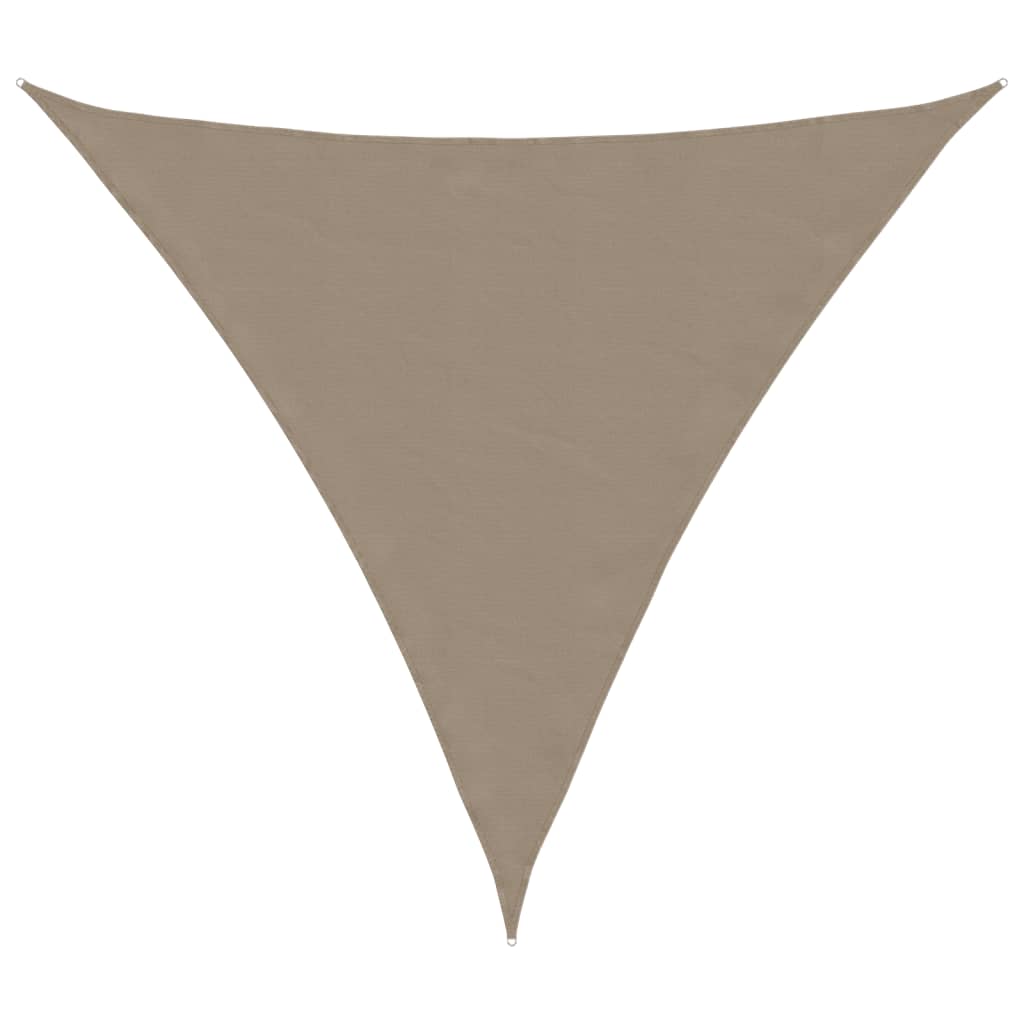 Tenda da sole Vidaxx triangolare 6x6x6 m tessuto oxford tortora