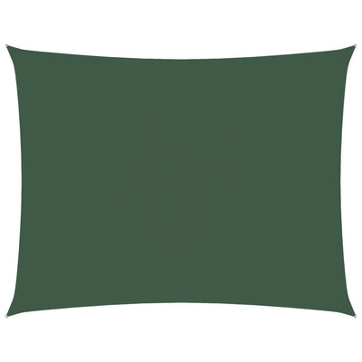 Vidaxl Sun Shade Rectangular 3.5x5 M tessuto Oxford Verde scuro