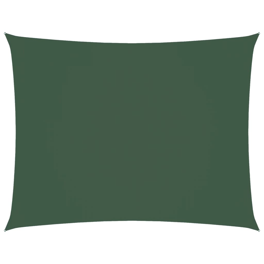 Vidaxl Sun Shade Rectangular 3.5x5 M tessuto Oxford Verde scuro