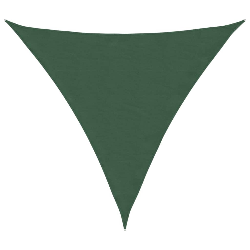 Vidaxx toldo triangular 3x3x3 m tela oxford verde oscuro
