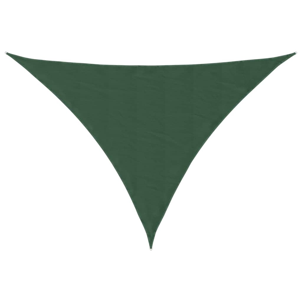 Vidaxx telo ombreggiante triangolare 3x4x5 m tessuto oxford verde scuro