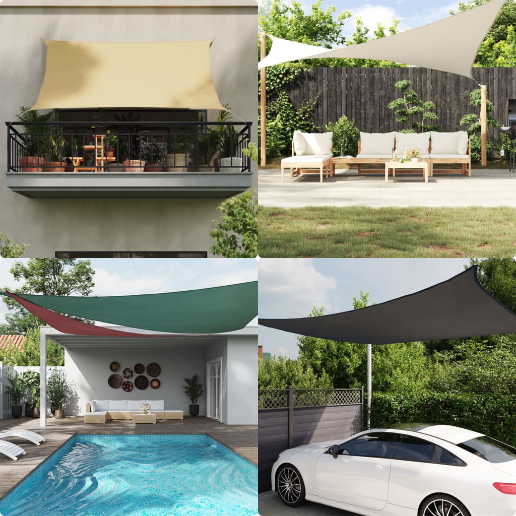 Vidaxl Sun Shade Triangular 4x4x4 M tessuto blu blu