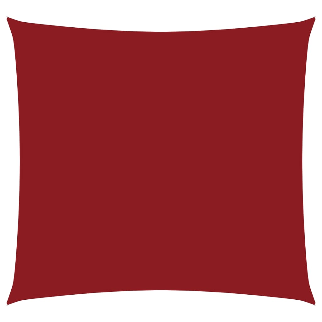Vidaxl zonnescherm vierkant 5x5 m oxford stof rood