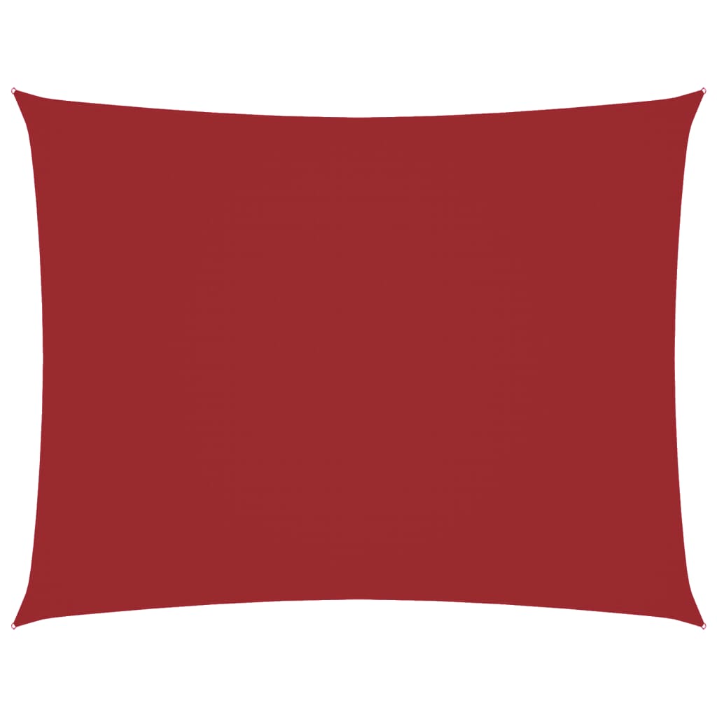 Vidaxx parasole rettangolare 5x6 m tessuto oxford rosso