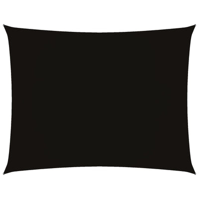 Vidaxl Sun Shade Rectangular 2x3 M Tessuto di Oxford Nero
