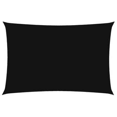 Vidaxl Sun Shade Rectangular 2x4 M Tessuto di Oxford Nero