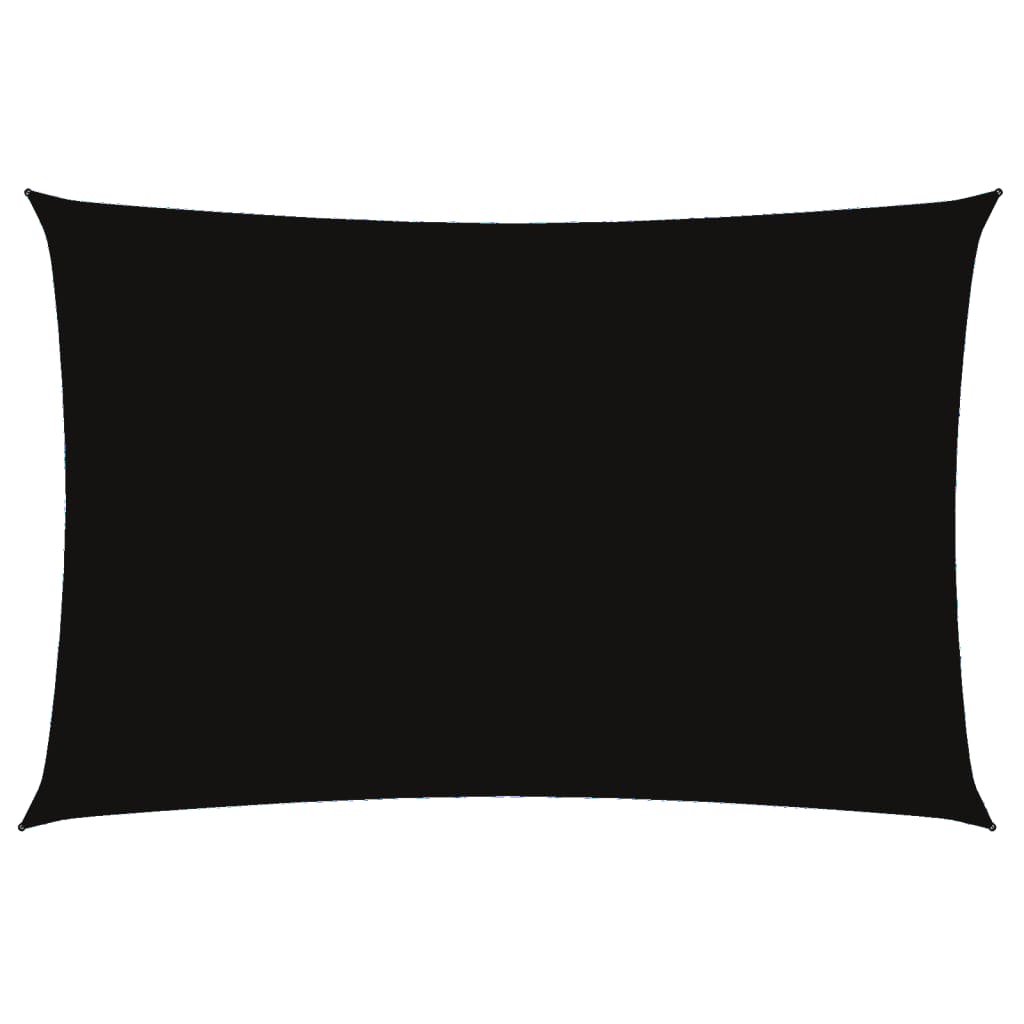 Vidaxl Sunshade Rectangular 2x4 M Oxford Fabric Negro