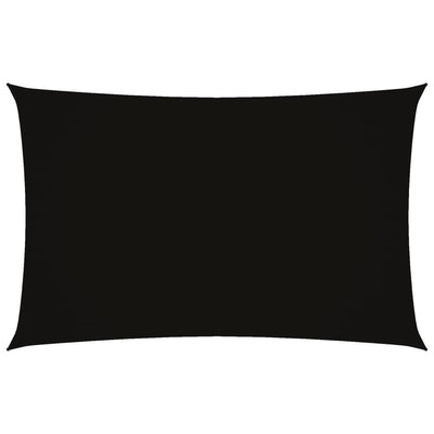 Vidaxl Sun Shade Rectangular 2x5 M Tessuto di Oxford Nero