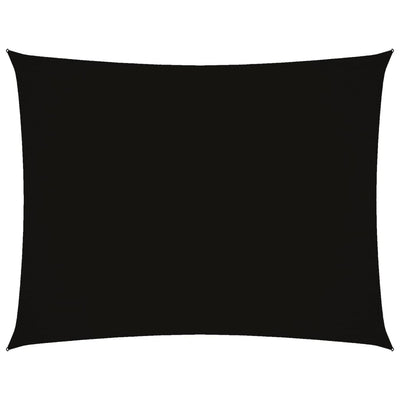 Vidaxl Sun Shade Rectangular 2,5x3,5 M tessuto di Oxford Nero