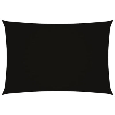 Vidaxl Sun Shade Rectangular 3x5 M Tessuto di Oxford Nero