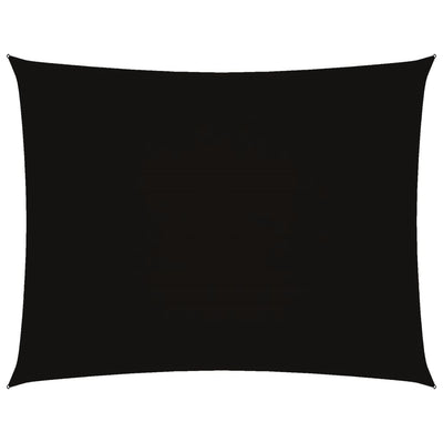 Vidaxl Sun Shade Rectangular 3.5x5 M Tessuto di Oxford Nero