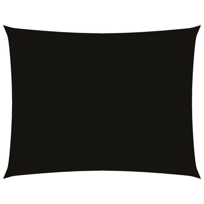 Vidaxl Sun Shade Rectangular 4x6 M Tessuto di Oxford Nero