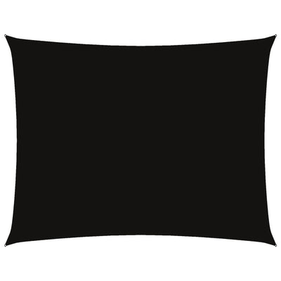 Vidaxl Sun Shade Rectangular 5x6 M Tessuto di Oxford Nero