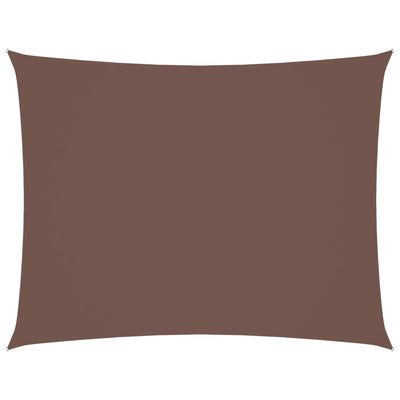 Vidaxl Sun Shade Rectangular 3.5x5 M tessuto Oxford marrone