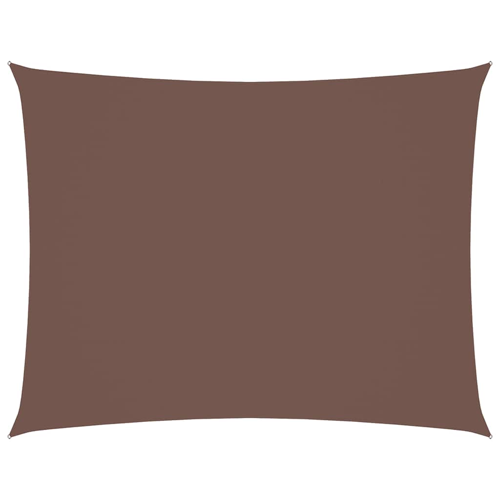 Vidaxl Sun Shade Rectangular 4x6 M tessuto Oxford marrone