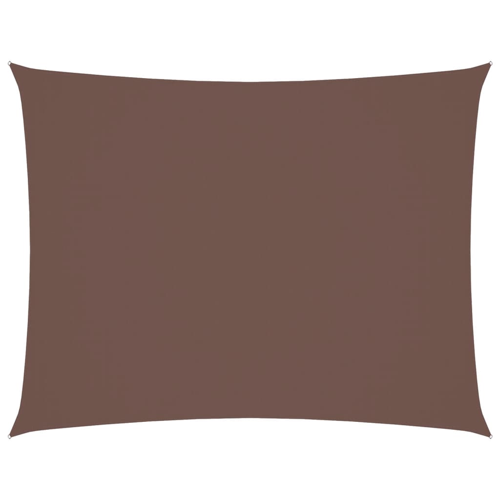 Vidaxl Sun Shade Rectangular 5x7 M tessuto Oxford marrone