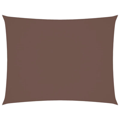 Vidaxl Sun Shade Rectangular 5x7 M tessuto Oxford marrone