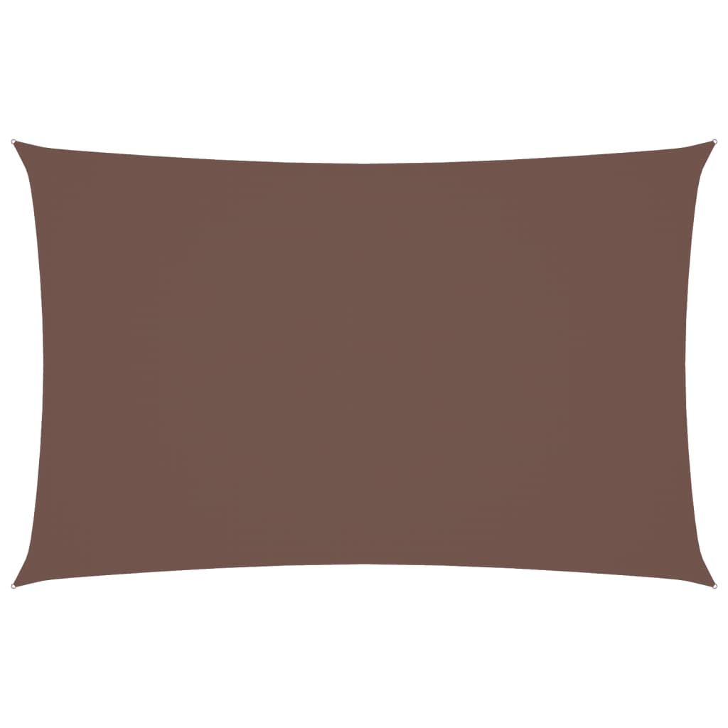 Vidaxl Shade Rectangular 5x8 M tessuto Oxford marrone