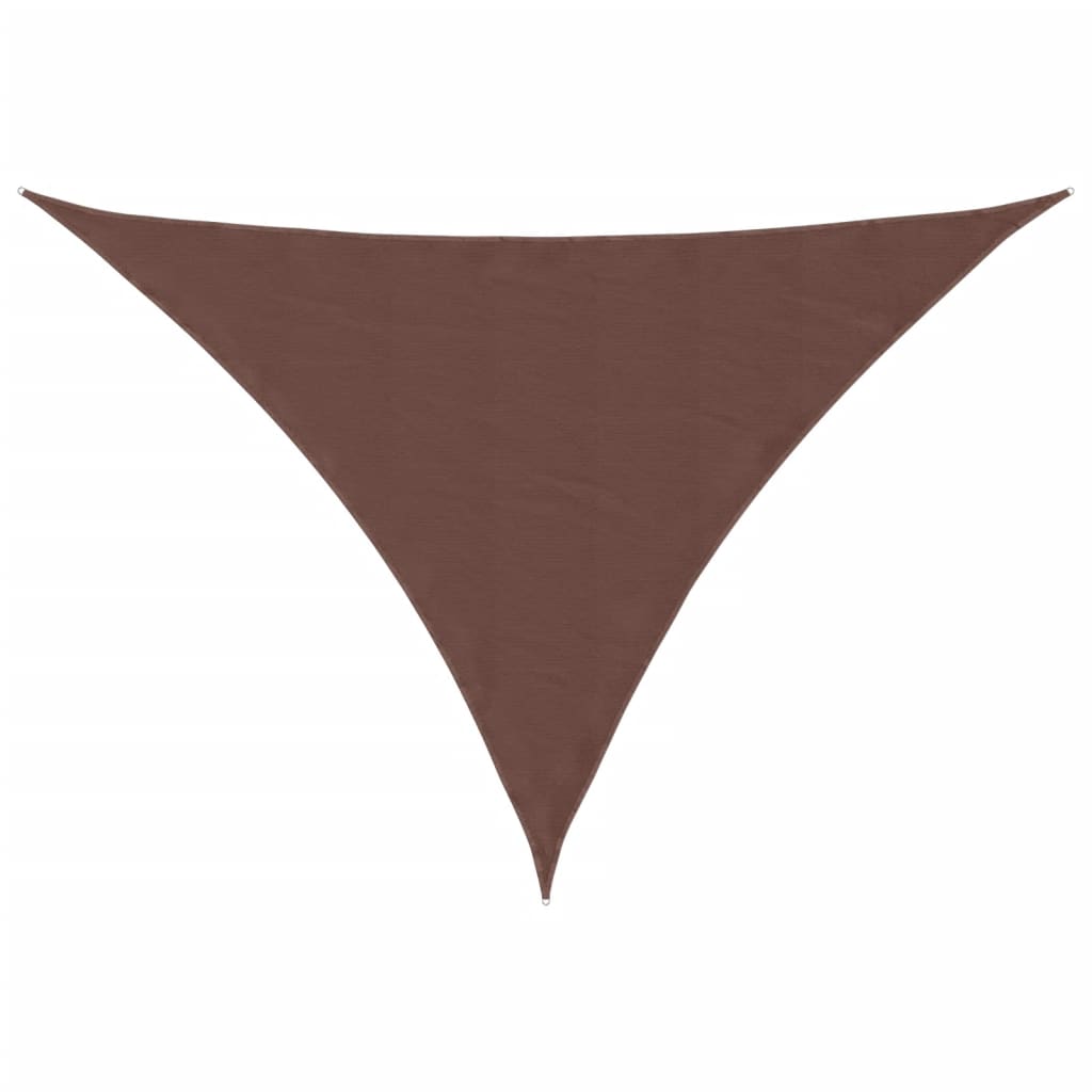 VidaXL toldo triangular 3x4x5 m tela oxford marrón