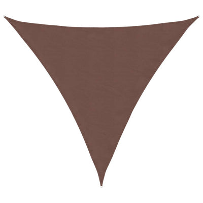 Vidaxl Sun Shade Triangular 4x4x4 M tessuto Oxford marrone