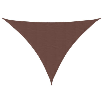Vidaxl Sun Shade Triangular 5x5x6 M tessuto Oxford marrone