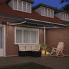 Cornice in seta Vidaxxl con strisce LED bianche 350 x 250 cm in alluminio
