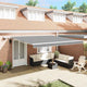 Cornice Vidaxxl in seta con strisce LED bianche 400×350 cm alluminio