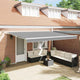 Cornice Vidaxxl in seta con strisce LED bianche 400×300 cm alluminio