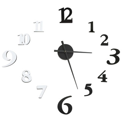Vidaxl orologio da parete 3d moderno xxl 100 cm bianco e nero
