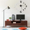 Vidaxl 3D Reloj de pared moderno XXL 100 cm en blanco y negro