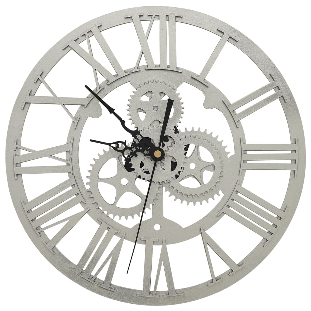 Reloj de pared Vidaxl 30 cm de plata acrílico coloreado