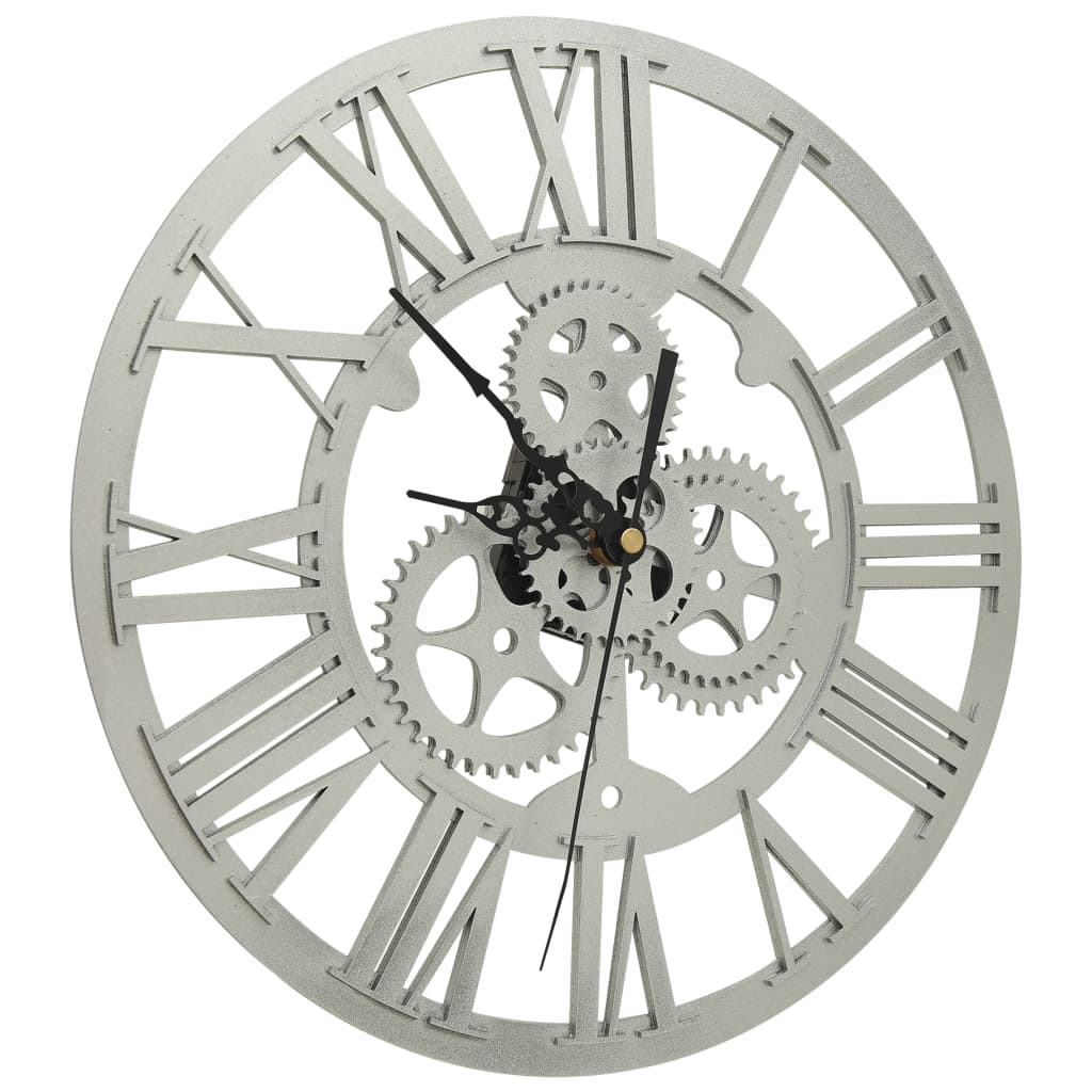 Reloj de pared Vidaxl 30 cm de plata acrílico coloreado