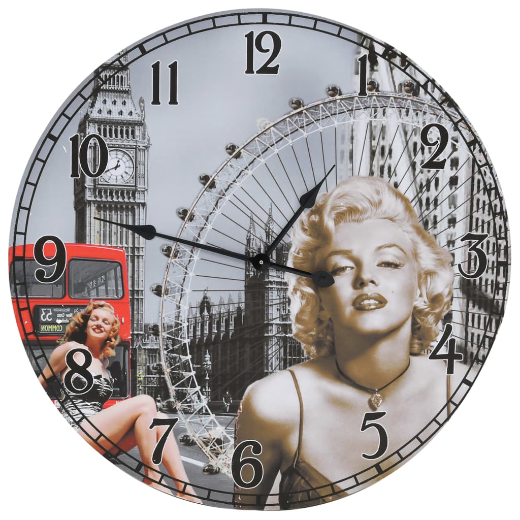 Vidaxl Wall Clock Vintage Style 60 cm