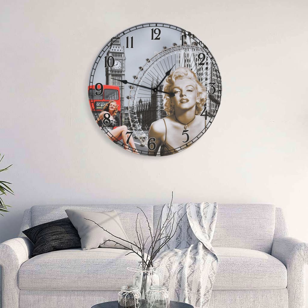 Vidaxl Wall Clock Vintage Style 60 cm