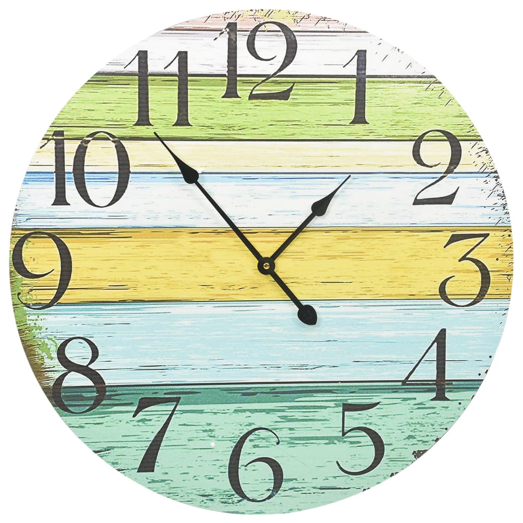 Vidaxl Wall Clock 60 cm MDF multicolore