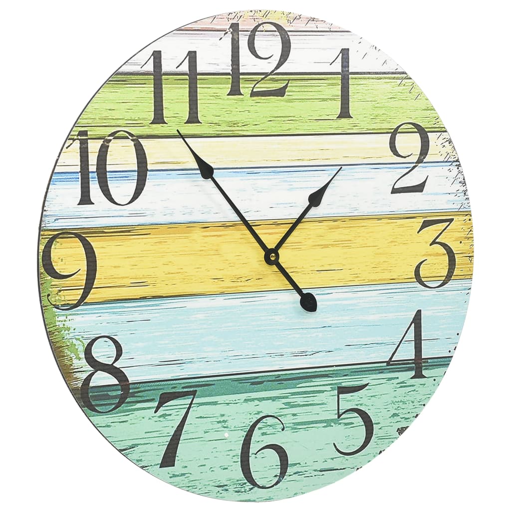 Vidaxl Wall Clock 60 cm MDF multicolore