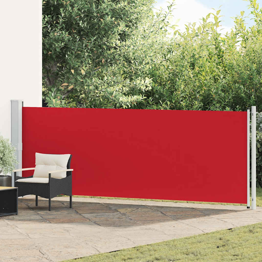Vidaxl tuinscherm uittrekbaar 140x600 cm rood