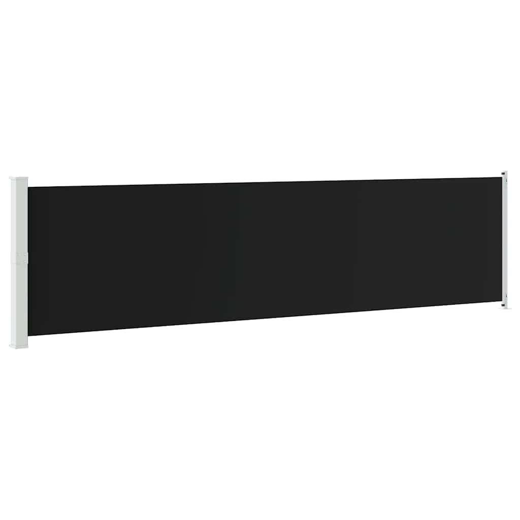 Pantalla de jardín Vidaxl extensible 600x160 cm Negro