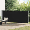 Pantalla de jardín Vidaxl extensible 600x160 cm Negro