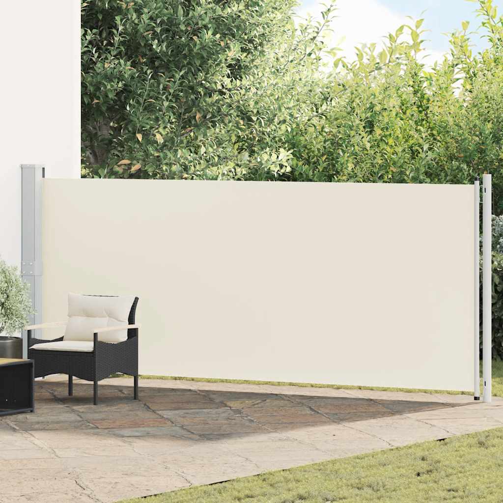 Vidaxl tuinscherm uittrekbaar 600x160 cm crème