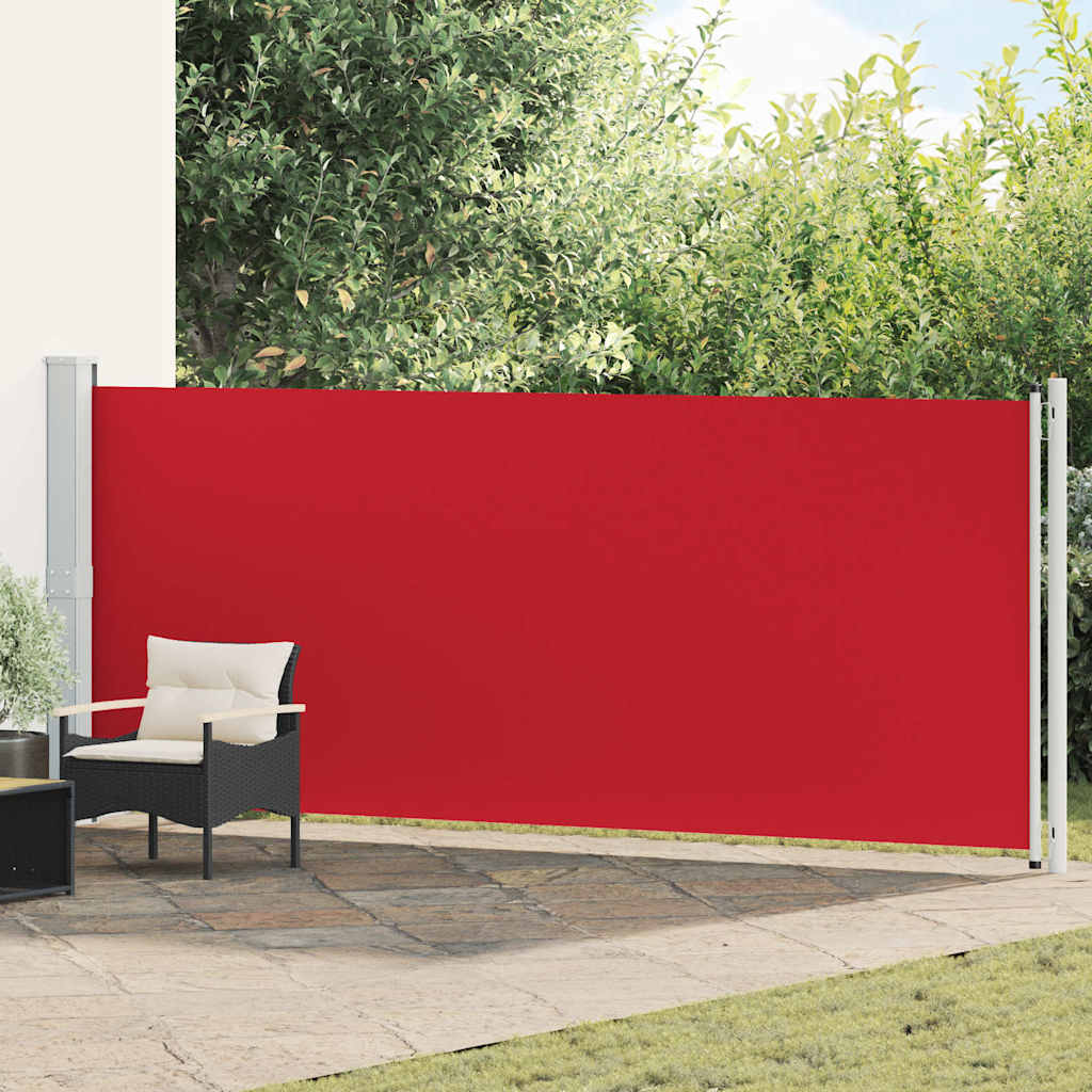 Vidaxl tuinscherm uittrekbaar 600x160 cm rood