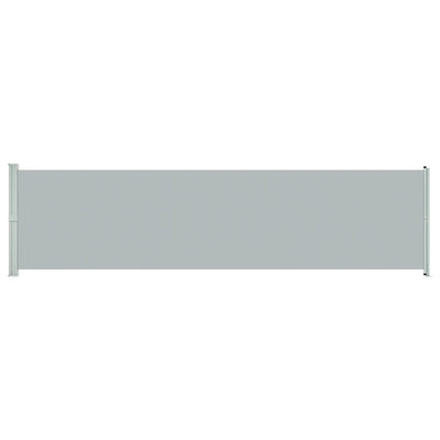 Schermata del giardino Vidaxl estendibile 600x160 cm grigio