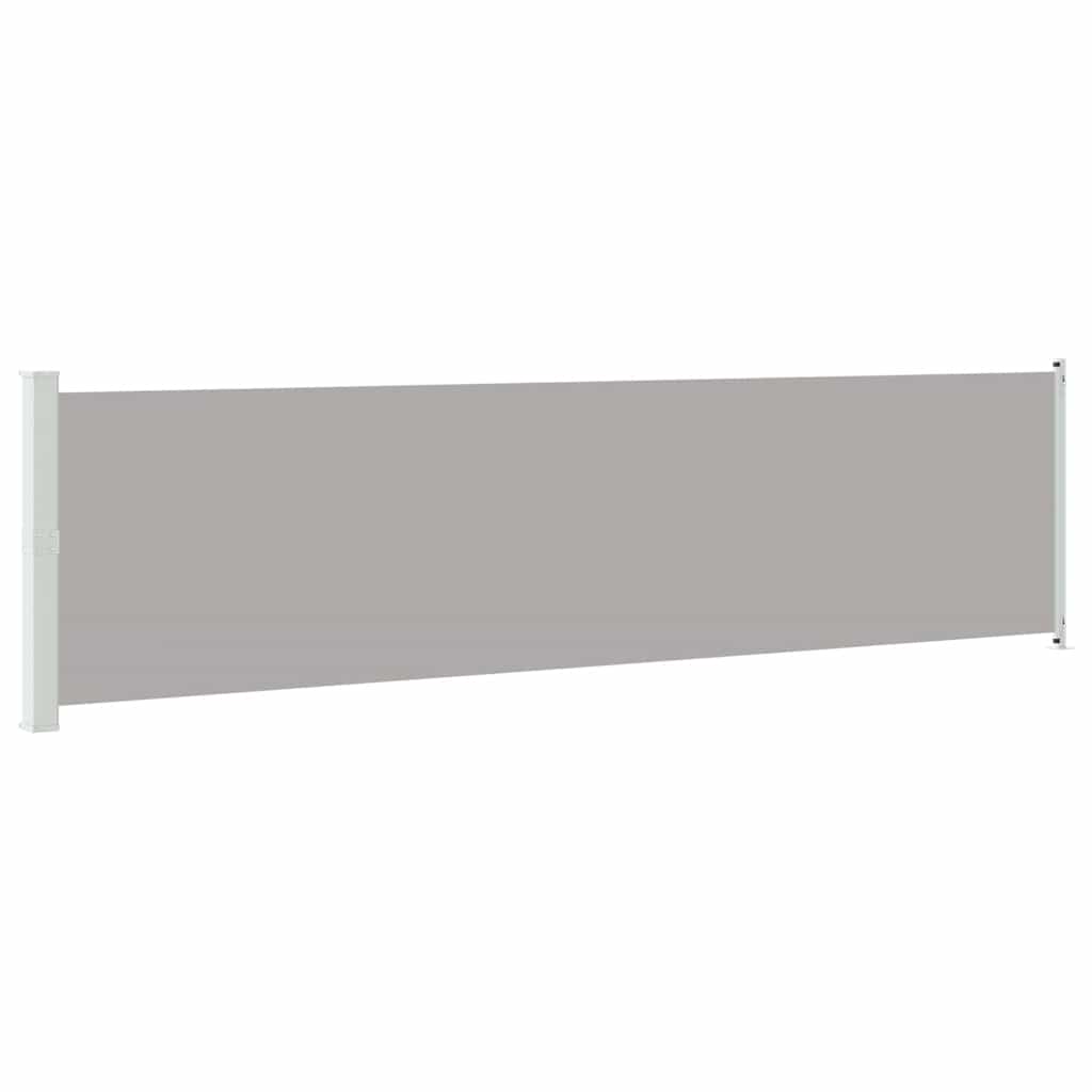 Vidaxl tuinscherm uittrekbaar 600x160 cm grijs