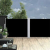 Pantalla de jardín Vidaxl extensible 140x1200 cm Negro