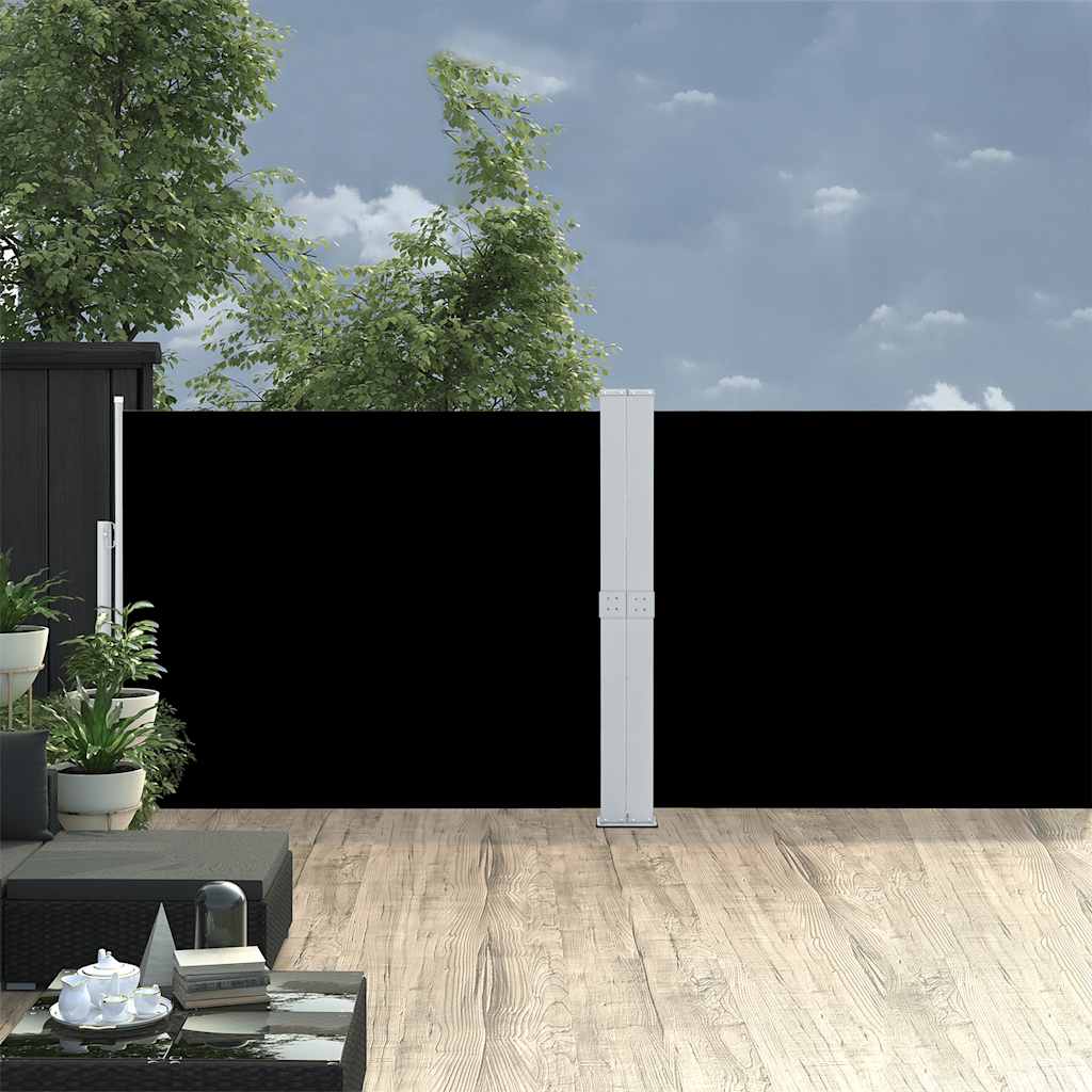 Vidaxl Garden Screen estendibile 140x1200 cm nero