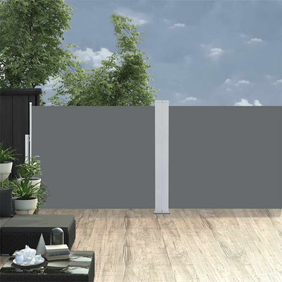 Schermata del giardino Vidaxl estendibile da 140x1200 cm antracite