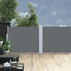 Pantalla de jardín Vidaxl extensible 140x1200 cm antracita