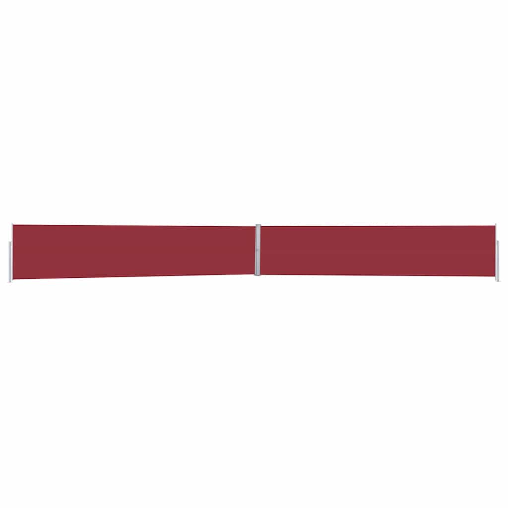 Pantalla de jardín Vidaxl extensible 170x1200 cm rojo