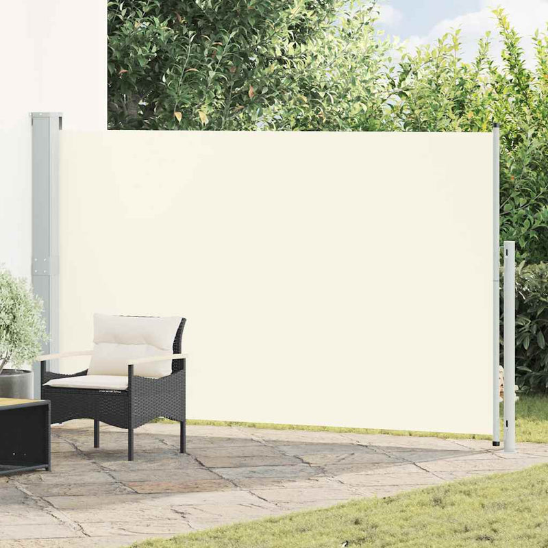 Pantalla de jardín Vidaxl extensible 180x300 cm de crema -Colorada